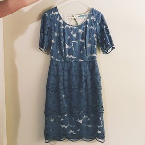 Blue lace overlay Antonio Melani dress